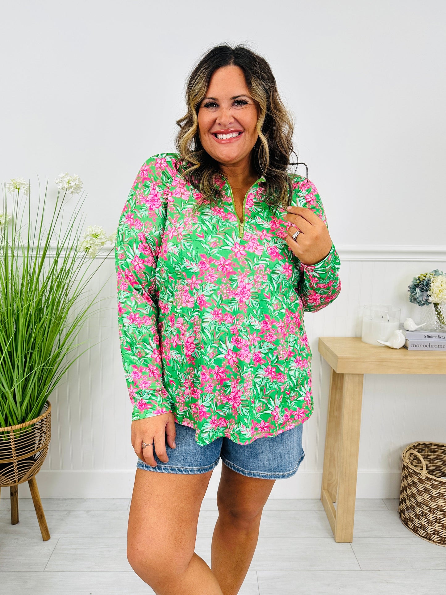 Where Spring Begins Top in Rosemary Beach Print