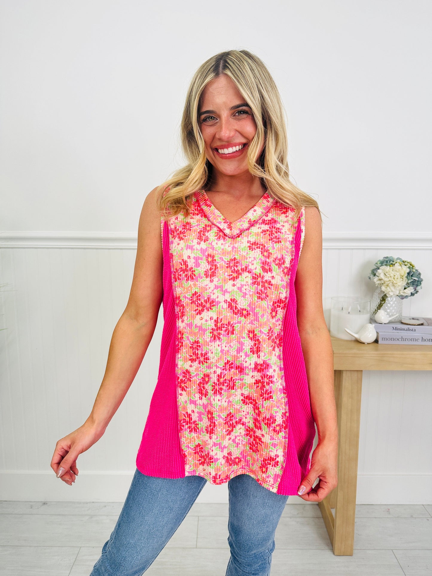 Floral Fusion Tank Top in Multiple Colors