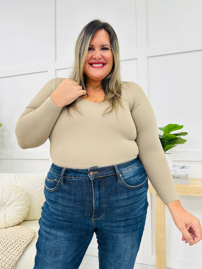 Seamless Reversible V Neck Long Sleeve Shapewear Top in Multiple Colors