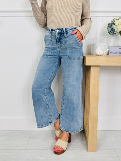 Style Standard Tummy Control Cropped Wide Leg Jeans In Multiple Inseams