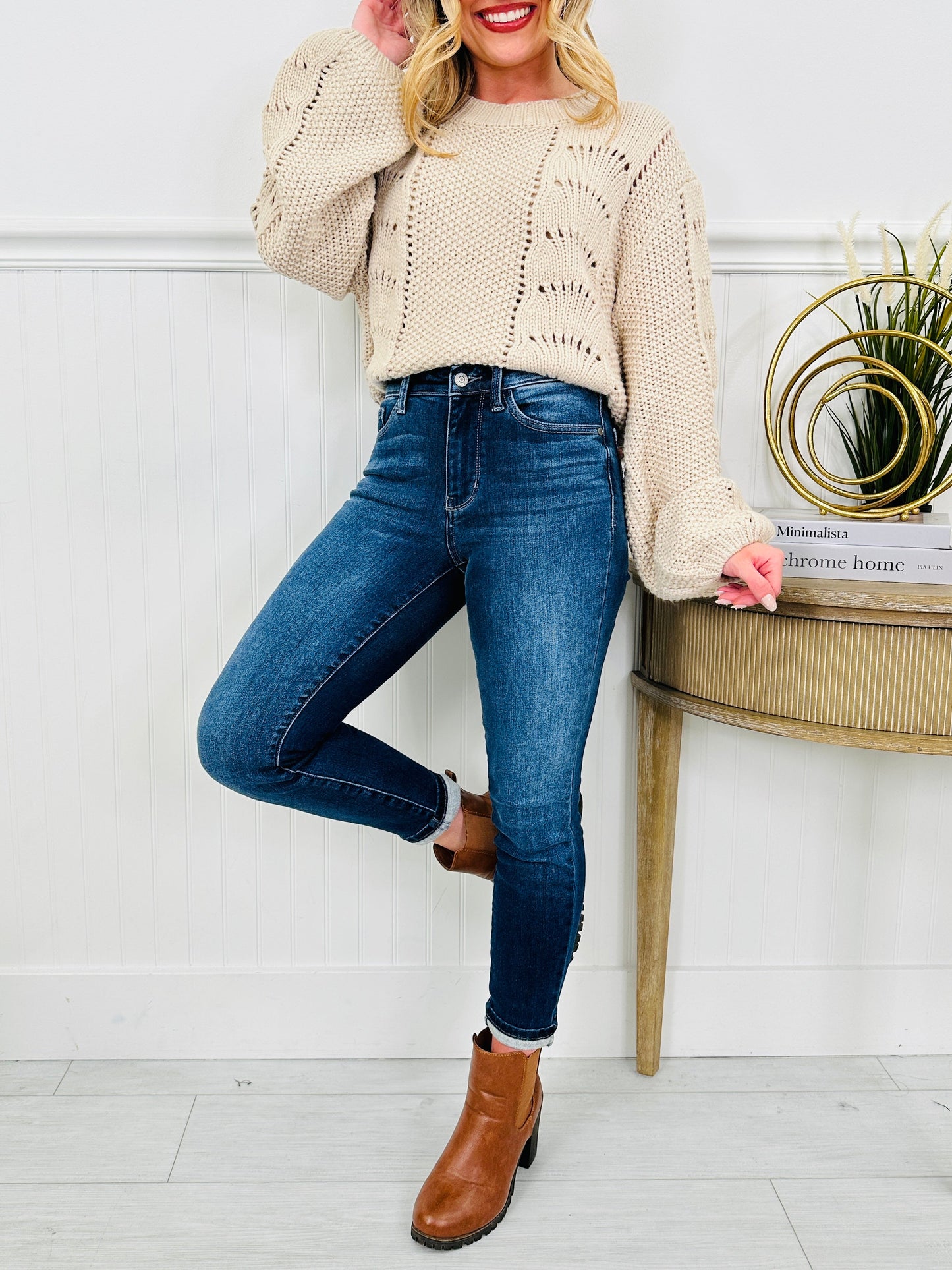 Judy Blue Keep Me Cozy Thermal Skinny Jeans