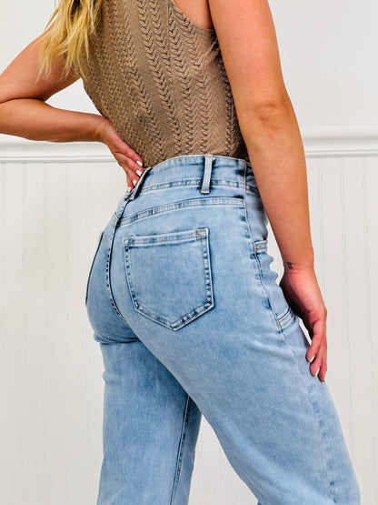 Summer Mood Cropped Wide Leg Jeans