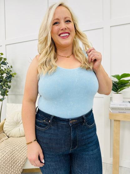 Seamless Reversible Stonewashed Ribbed Tank Top in Multiple Colors