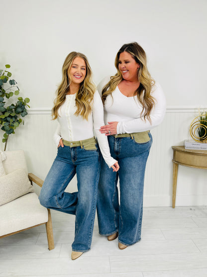 Judy Blue Corduroy Crush Straight Leg Column Jeans
