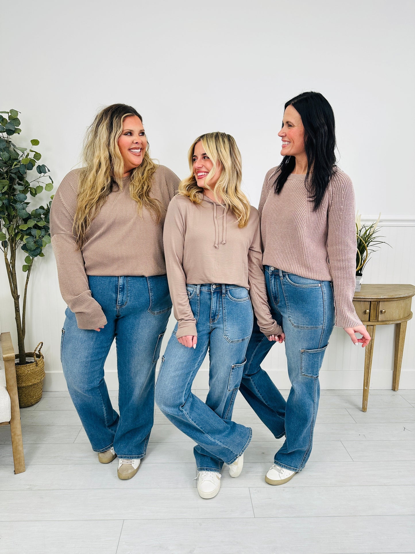 Judy Blue Cool and Collected Cargo Straight Jeans