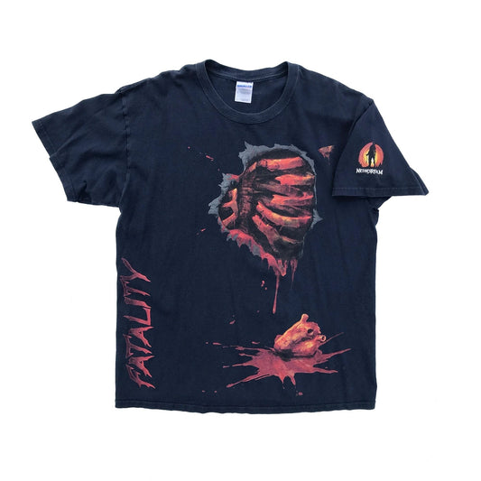 Mortal Kombat Finish Him! Fatality Original WB T-Shirt Faded