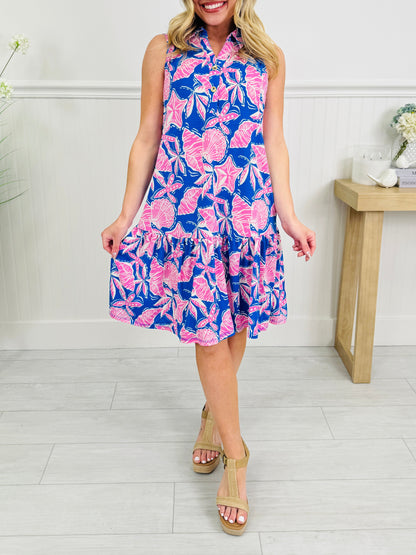 The Gone Coastal Dress In Cape Cod Print