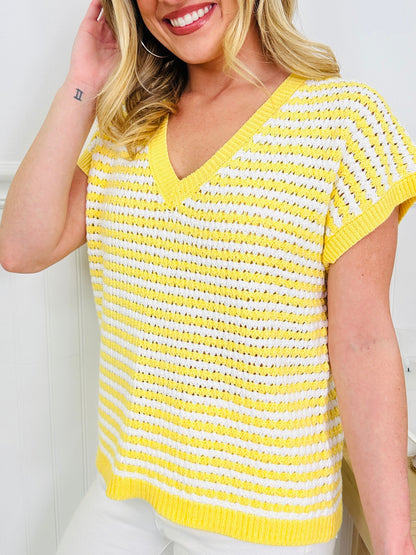 Nautical Knit Top In Multiple Colors