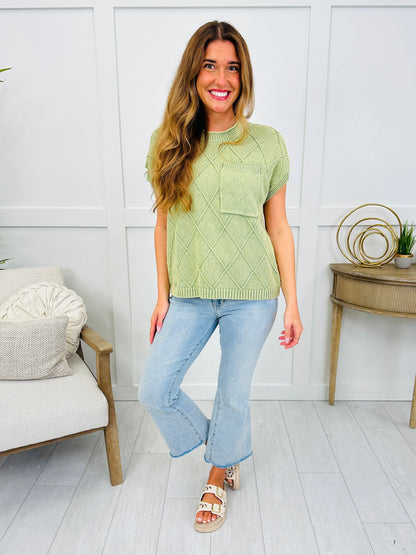 The Signature Stitch Top In Lt Olive