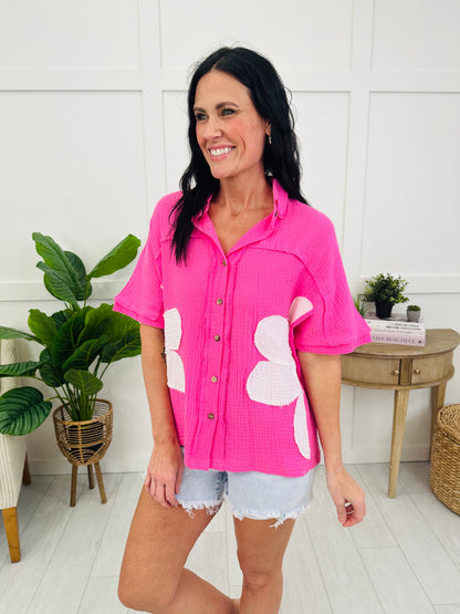 Coastal Petal Top In Pink