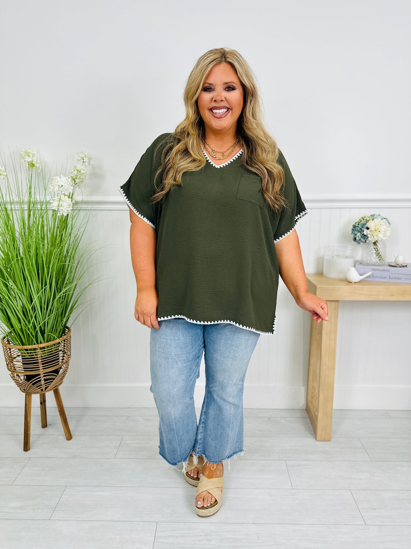 Stitched In Style Top In Multiple Colors