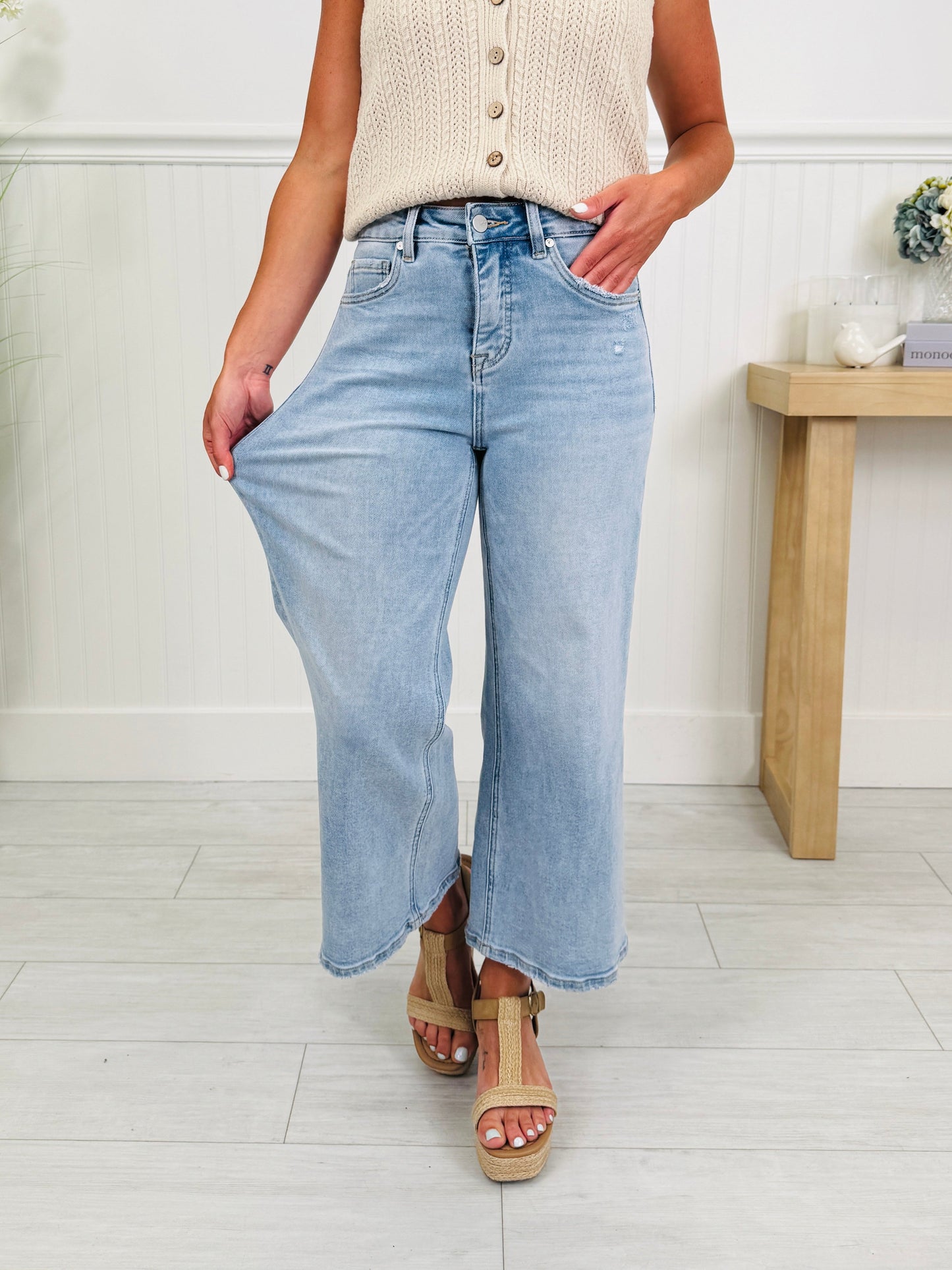 The Perfect Pick Cropped Wide Leg Jeans in Multiple Inseams