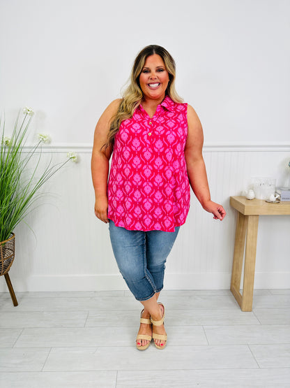 Styled For Summer Tank Top In Boca Raton Print