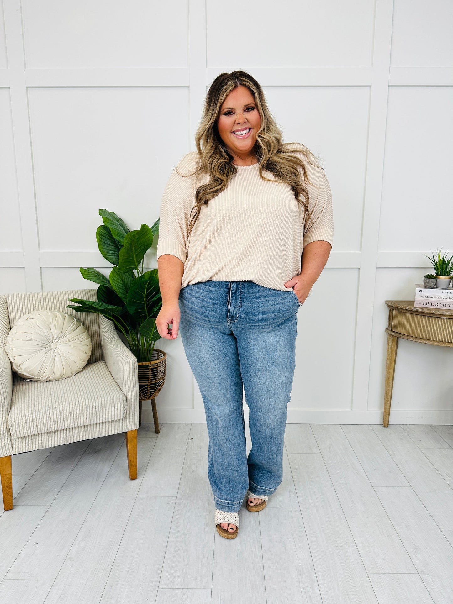 Judy Blue Tailored To You Wide Leg Trouser Jeans