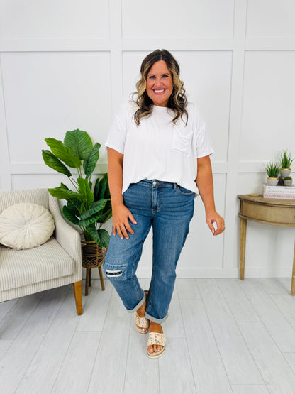 Judy Blue Patch Perfect Boyfriend Jeans