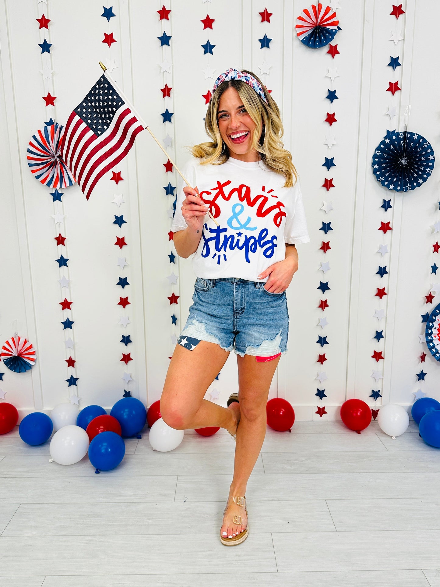 Judy Blue Land of the Free Shorts