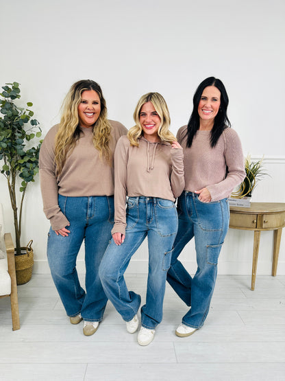 Judy Blue Cool and Collected Cargo Straight Jeans