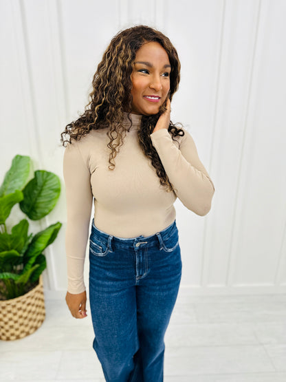 Seamless Mock Neck Long Sleeve Shapewear Top in Multiple Colors