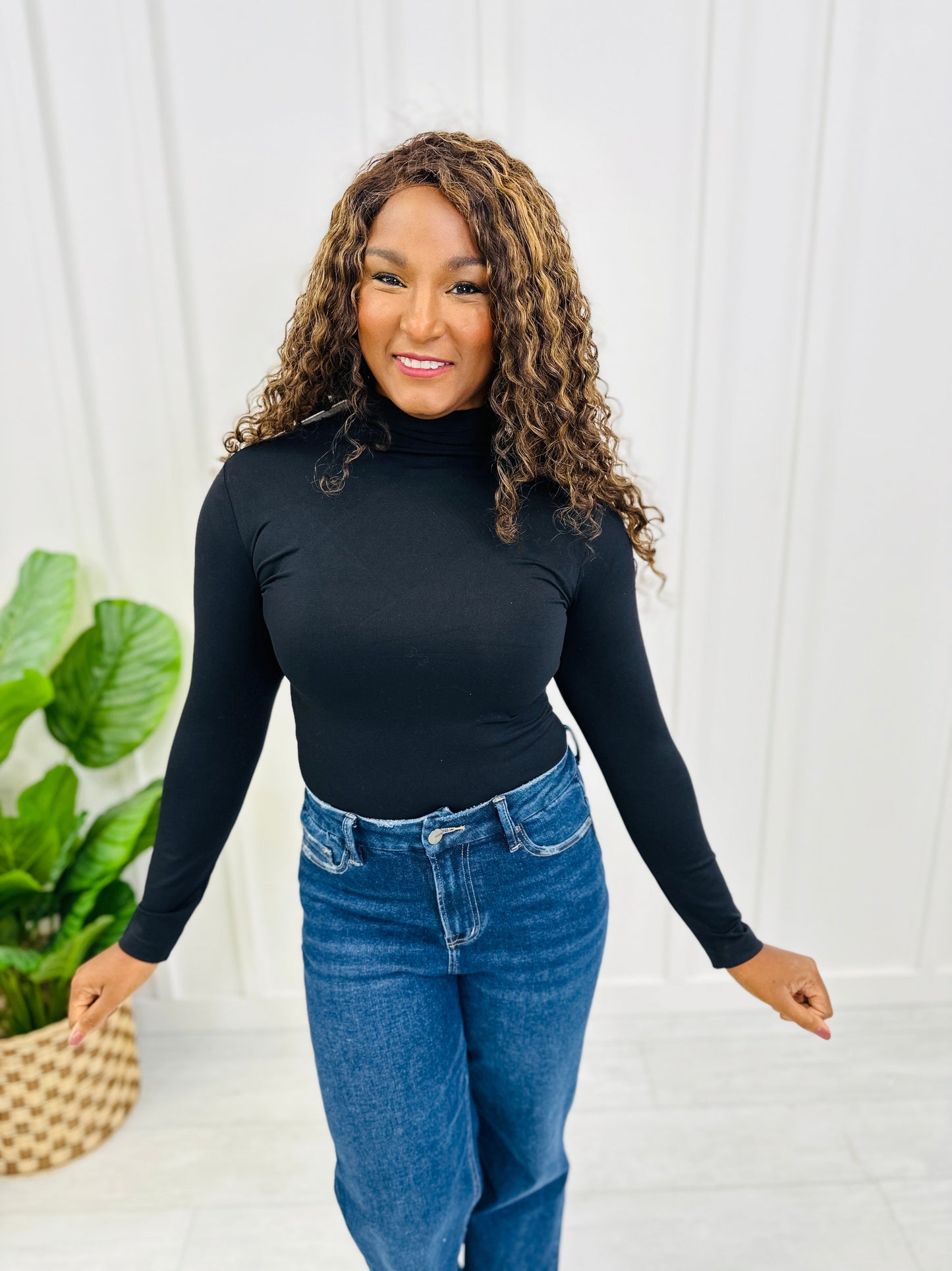 Seamless Mock Neck Long Sleeve Shapewear Top in Multiple Colors
