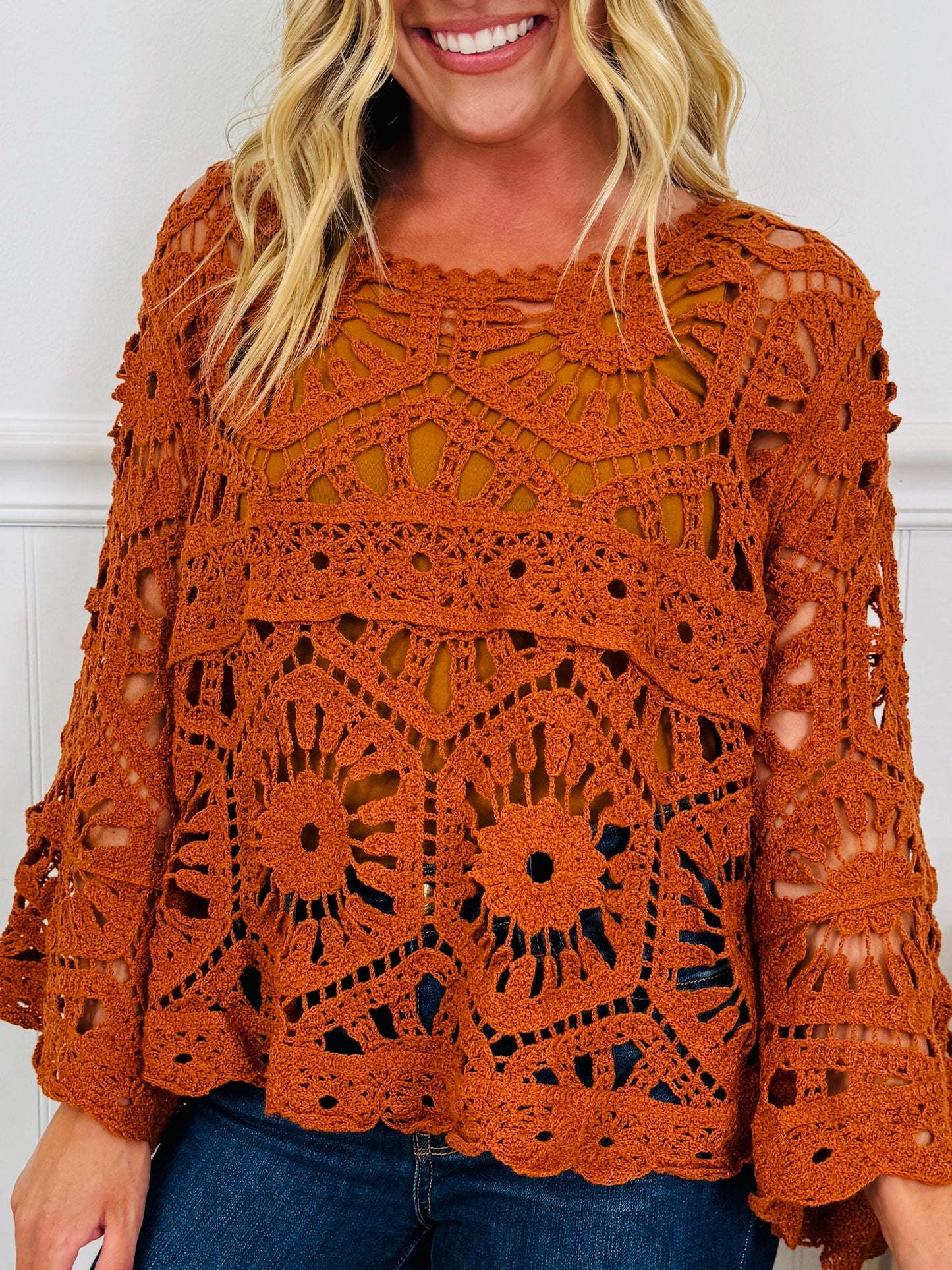 Casually Crochet Top In Multiple Colors