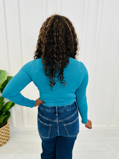Seamless Mock Neck Long Sleeve Shapewear Top in Multiple Colors