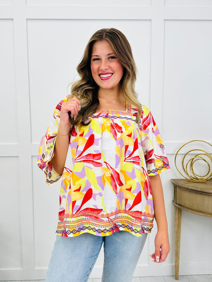 Sweet Magnolia Top In Spicy Lemon
