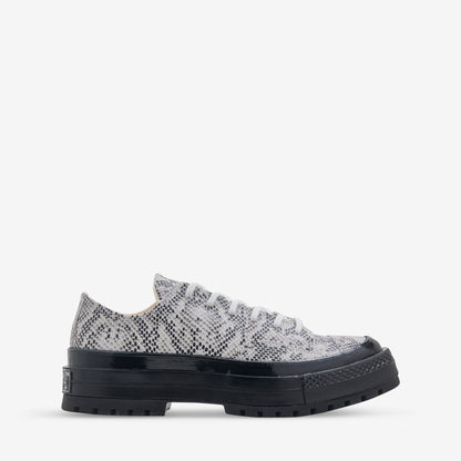 Chuck '70 Formal Suede Snake Print Low Barely Grey | Black