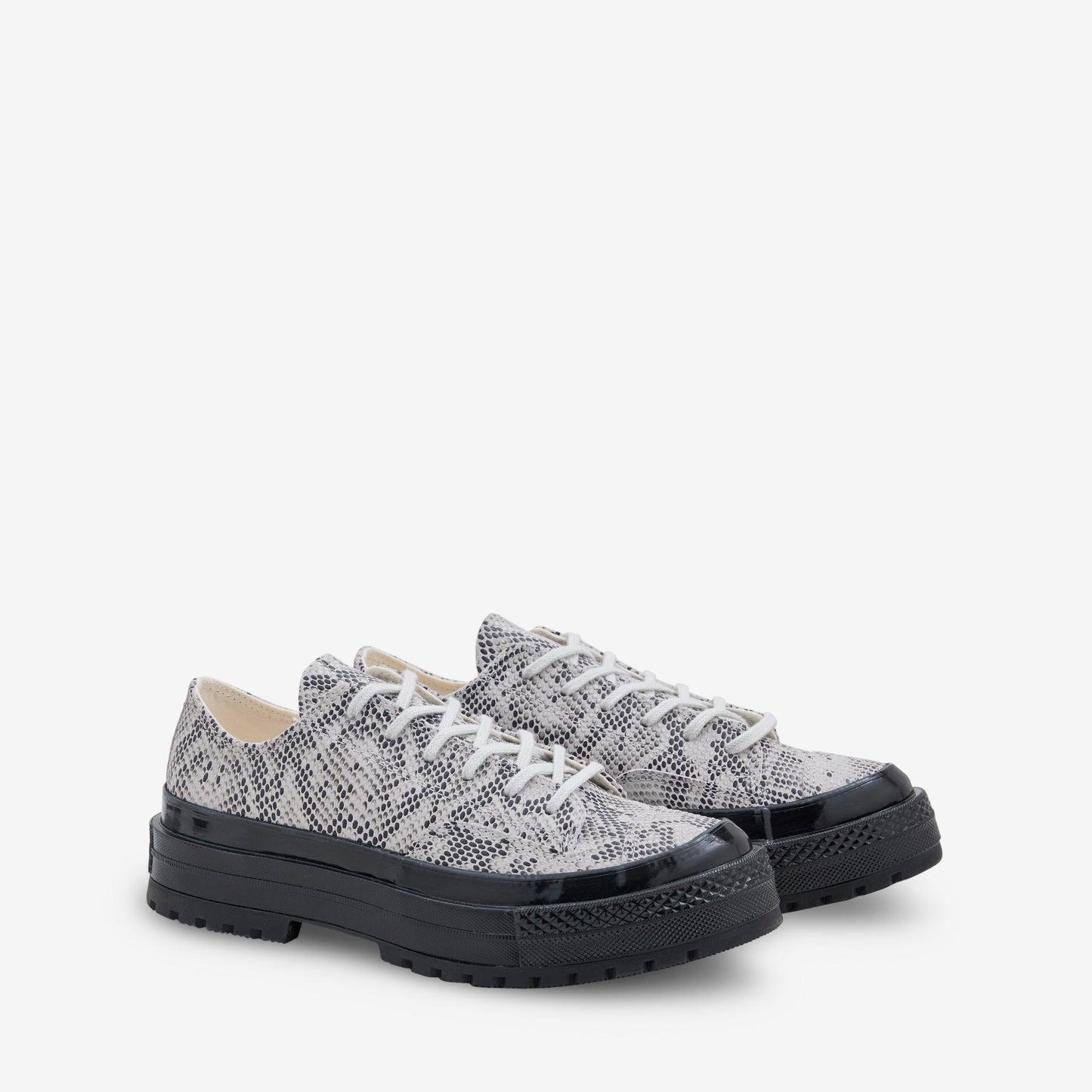 Chuck '70 Formal Suede Snake Print Low Barely Grey | Black