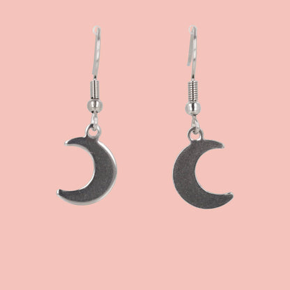Crescent Moon Drop Earrings