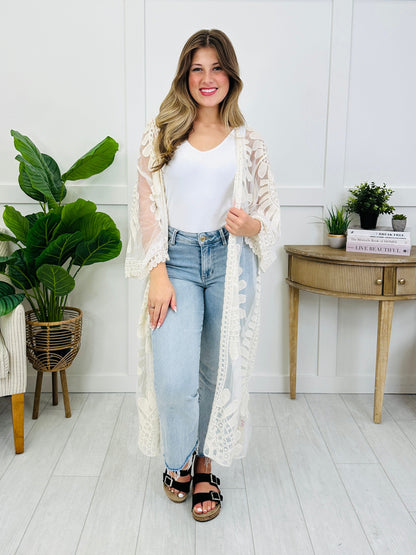 Pretty in Petals Kimono in White