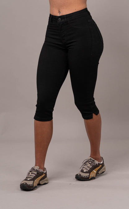 Womens Capri Fitjeans - Black