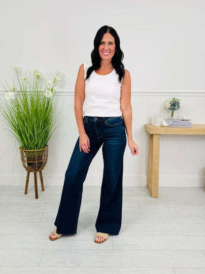 Judy Blue Date Night Retro Wide Leg Jeans In Regular And Petite