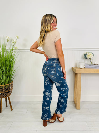 Garden Party Tummy Control Wide Leg Jeans