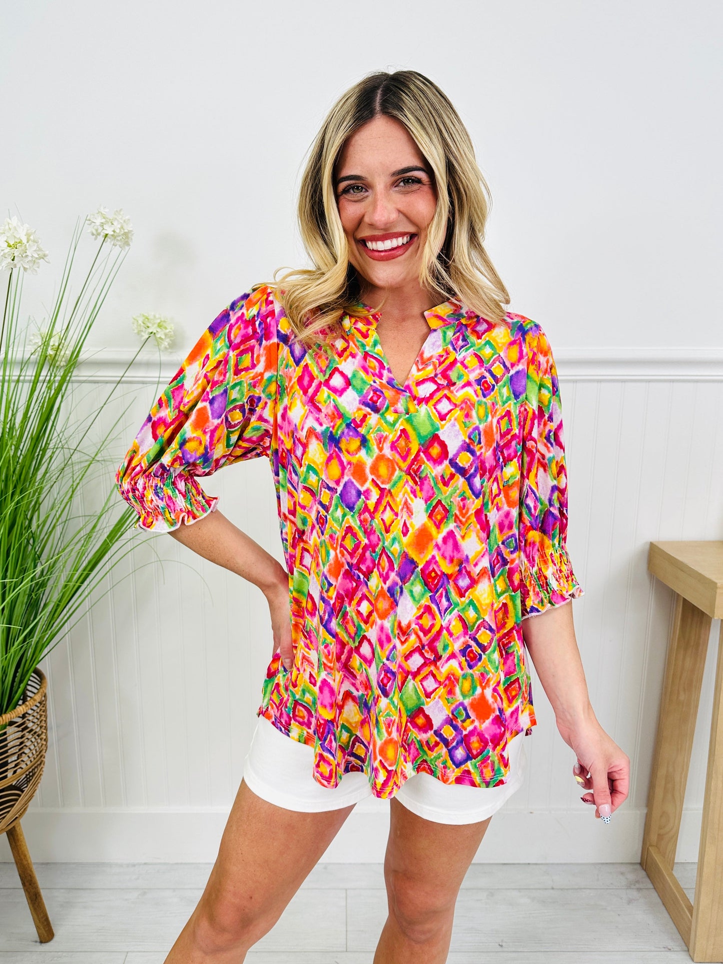 Step Into Spring Top in Charleston Print