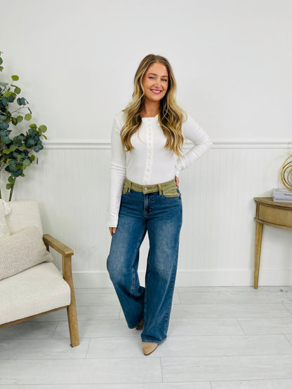 Judy Blue Corduroy Crush Straight Leg Column Jeans