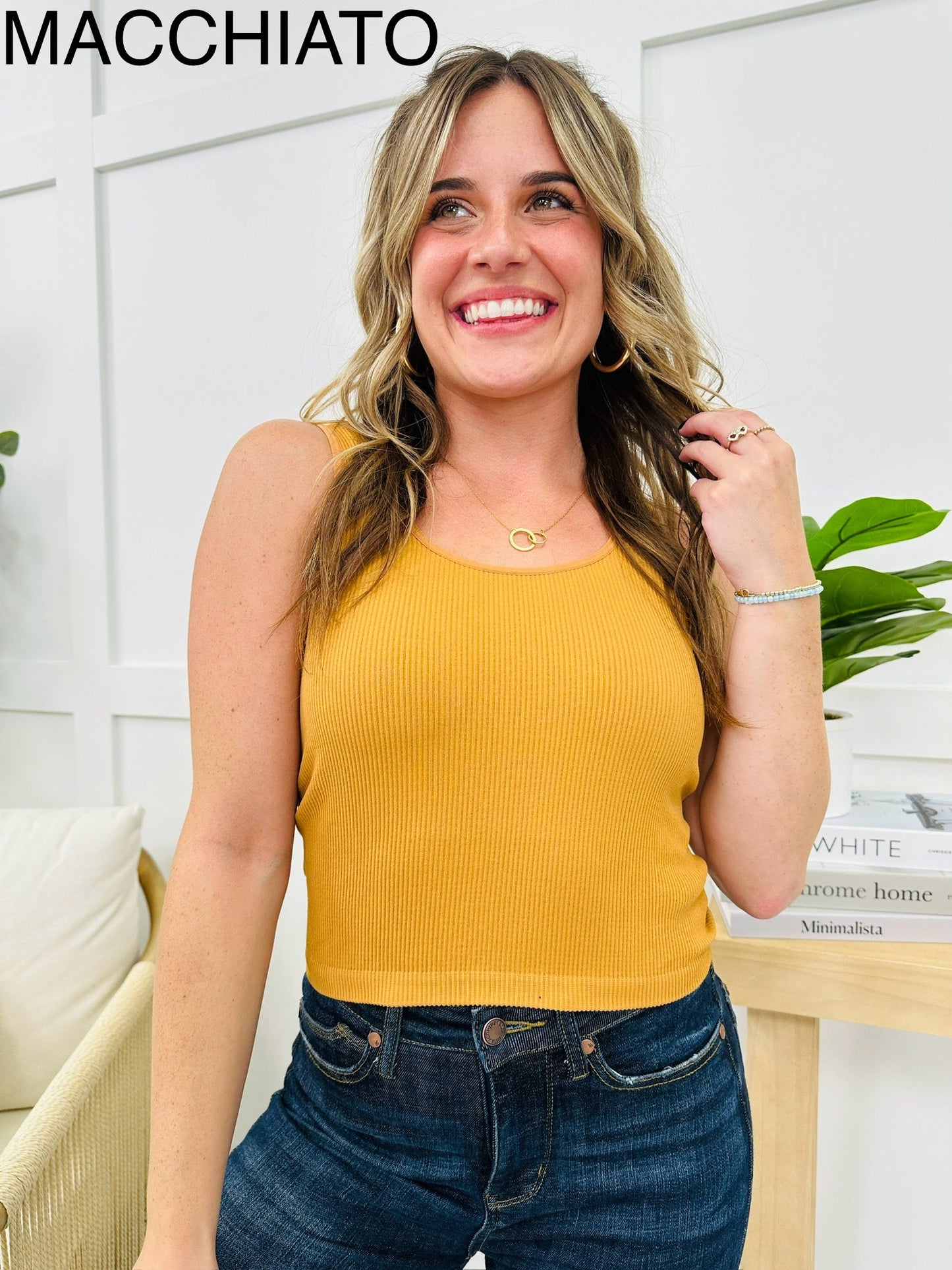 Reversible Ribbed Seamless Shapewear Tank Top in Multiple Colors
