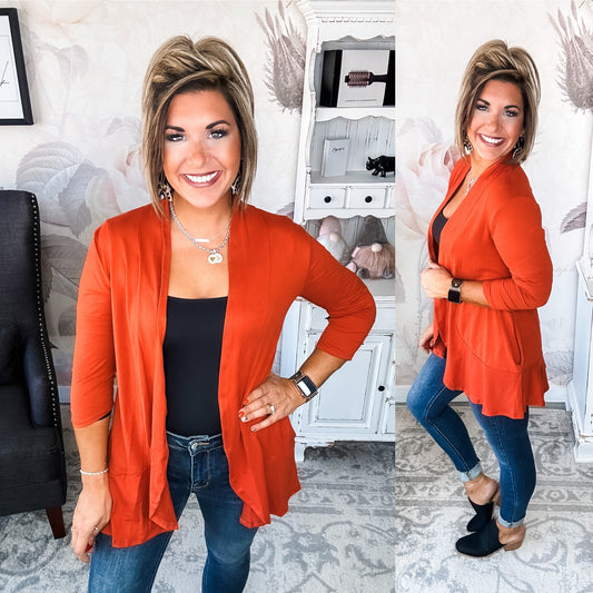 Bad Breakup Cardigan - Rust