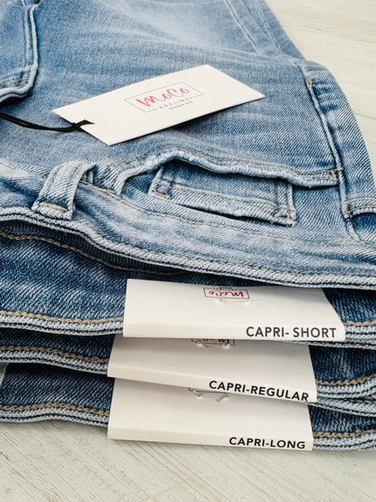 Easy Fit Tummy Control Capri Jeans in Three Inseams