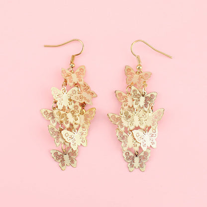 Copper Butterfly Earrings