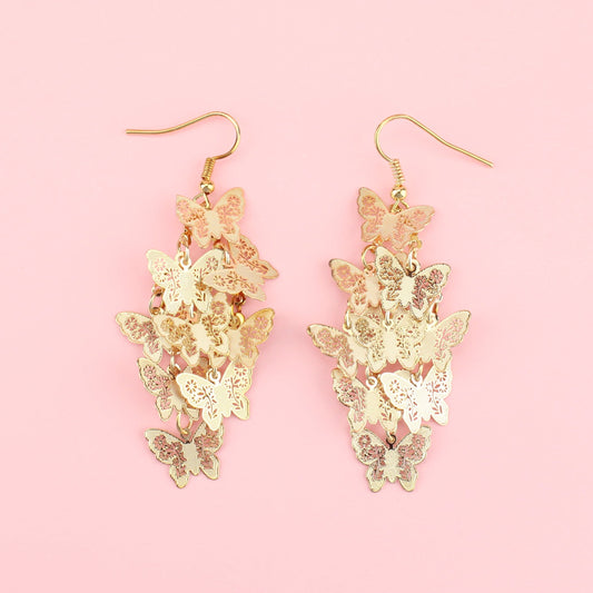 Copper Butterfly Earrings