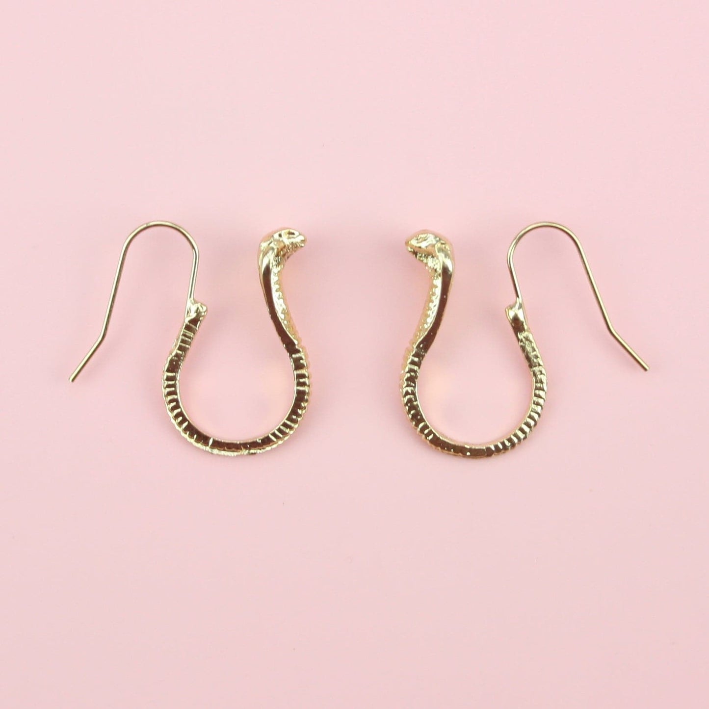 Cobra Snake Earrings (Gold Plated)