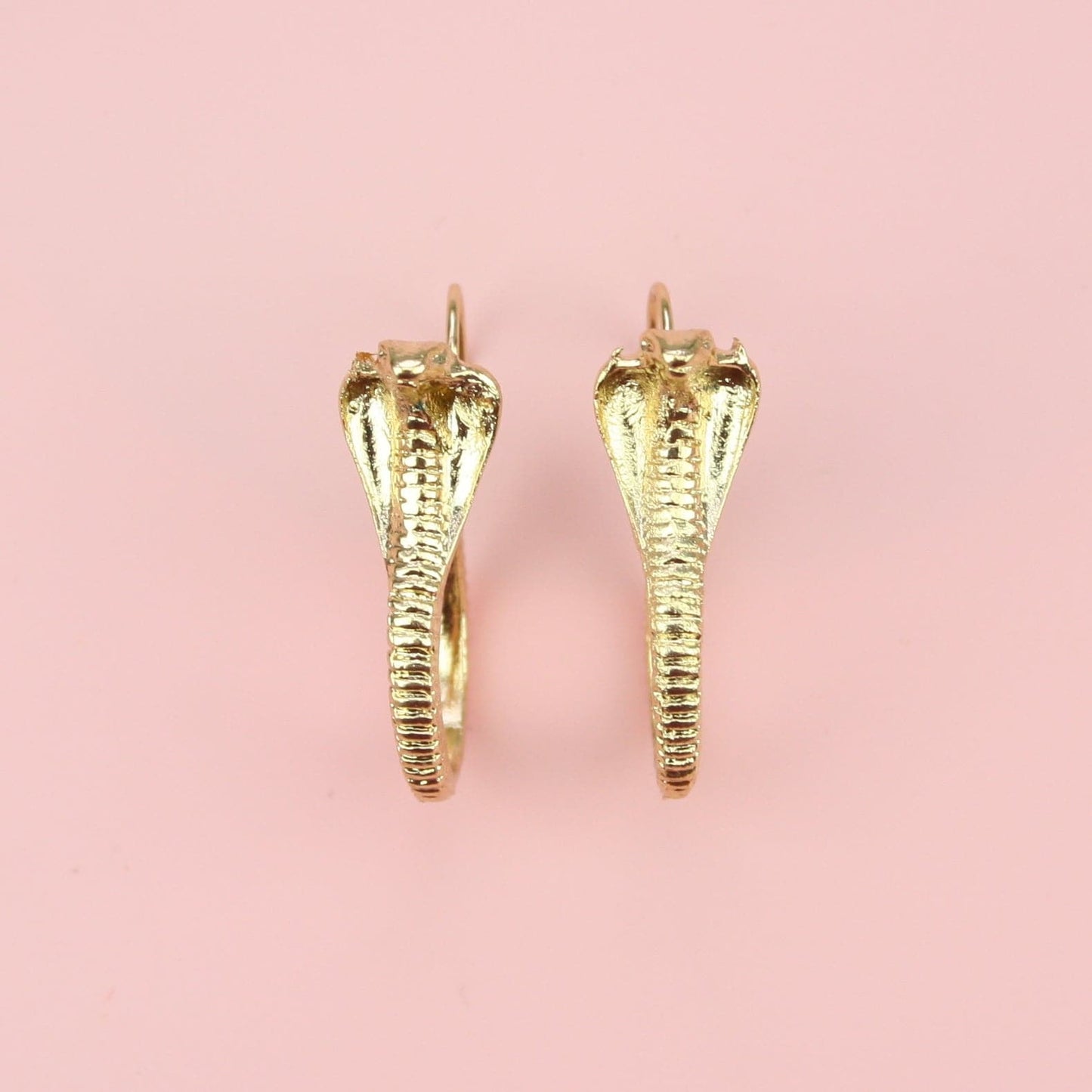Cobra Snake Earrings (Gold Plated)