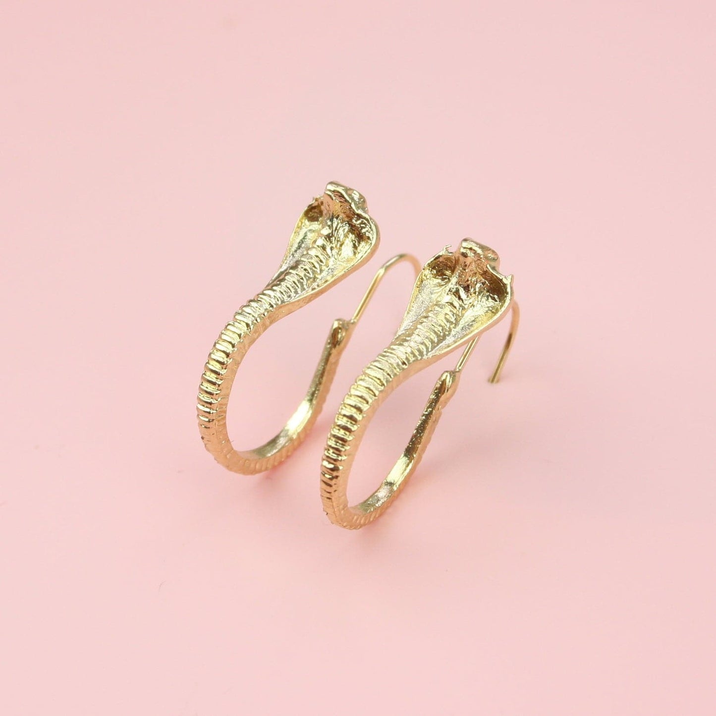 Cobra Snake Earrings (Gold Plated)