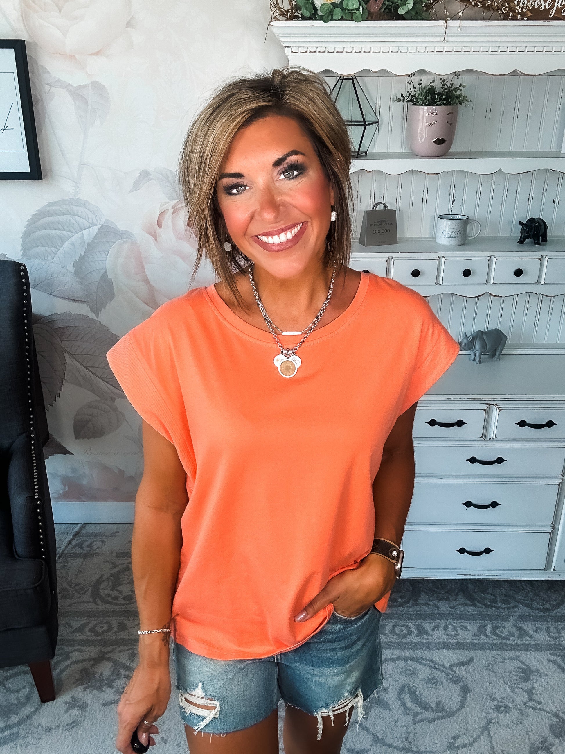 Forever Feels Tee - Cantaloupe
