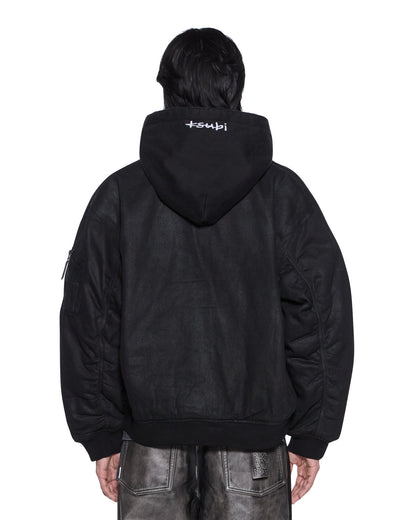 SIN CITY PLATED WAXED JACKET BLACK