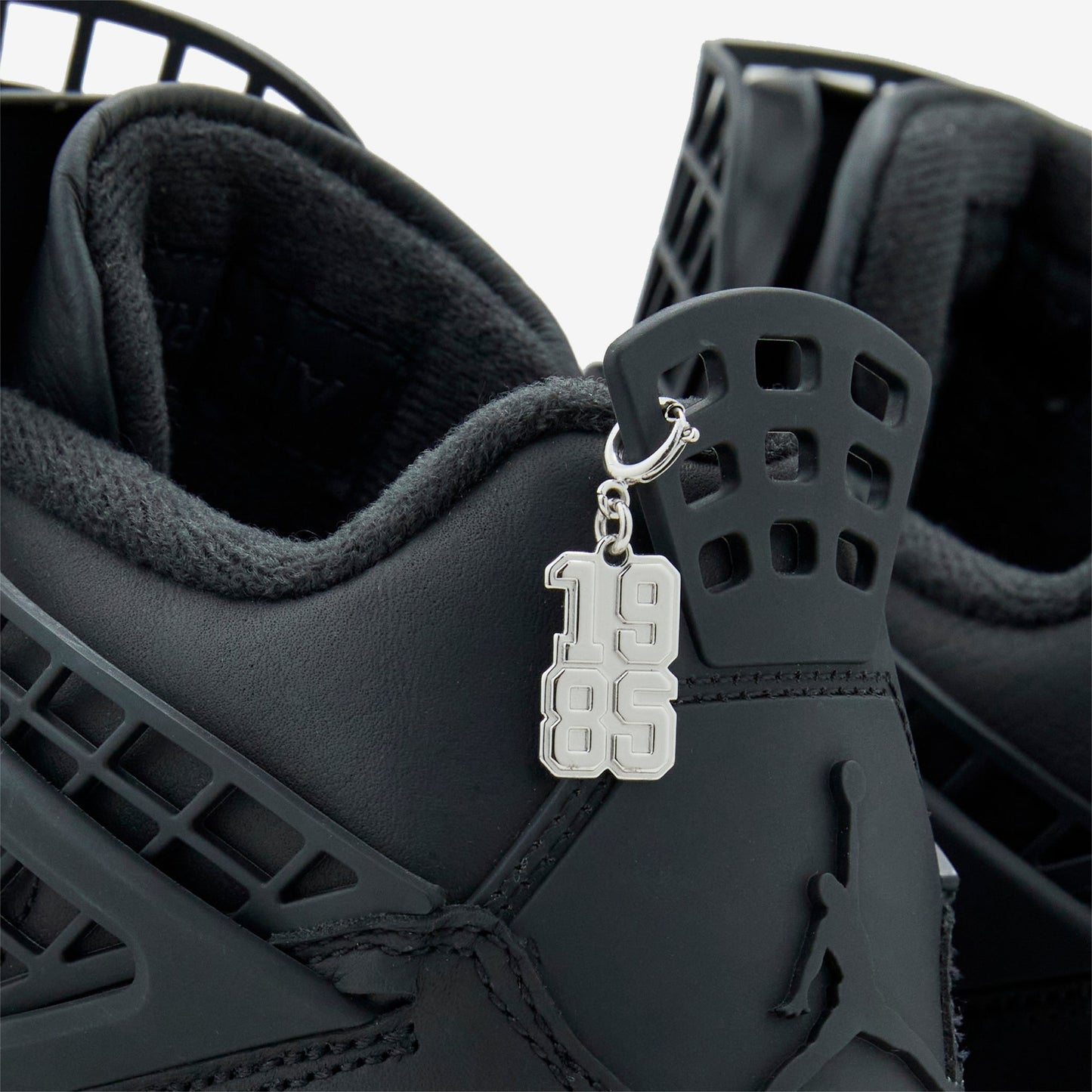 Women's Air Jordan 4 Net Black | Black | Metallic Silver