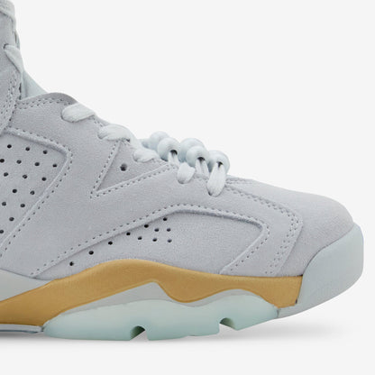 Women's Air Jordan 6 Retro Pure Platinum | Glacier Blue | Metallic Gold