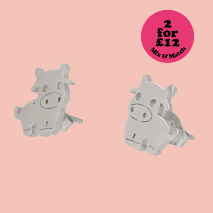 Cow's It Going? Stud Earrings
